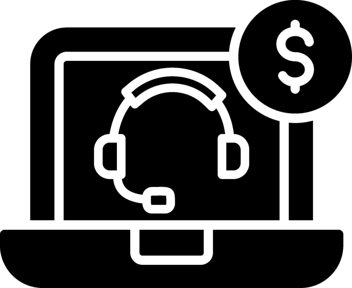 Customer Support Glyph Icon Design vector