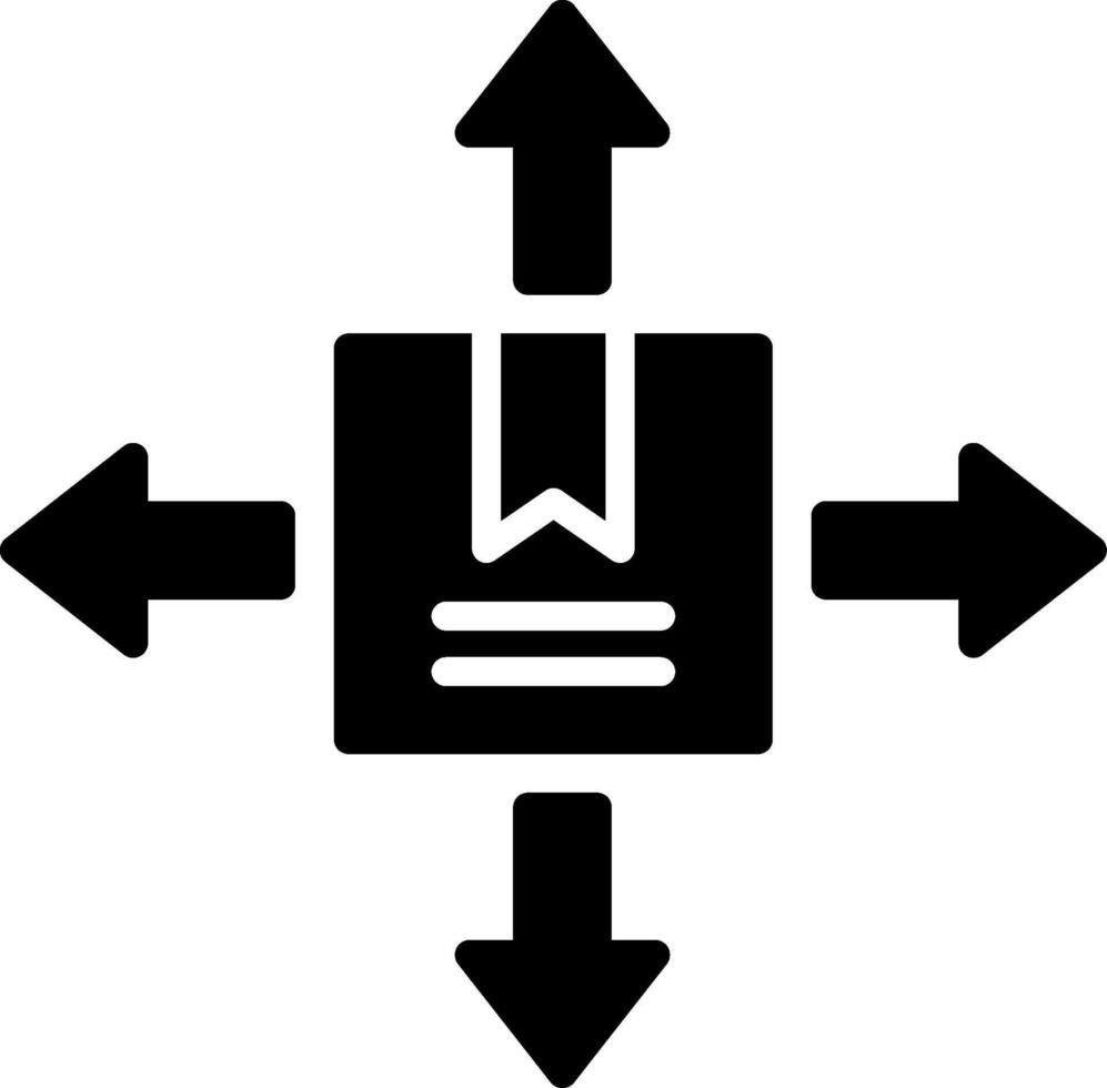 Distribution Glyph Icon Design vector