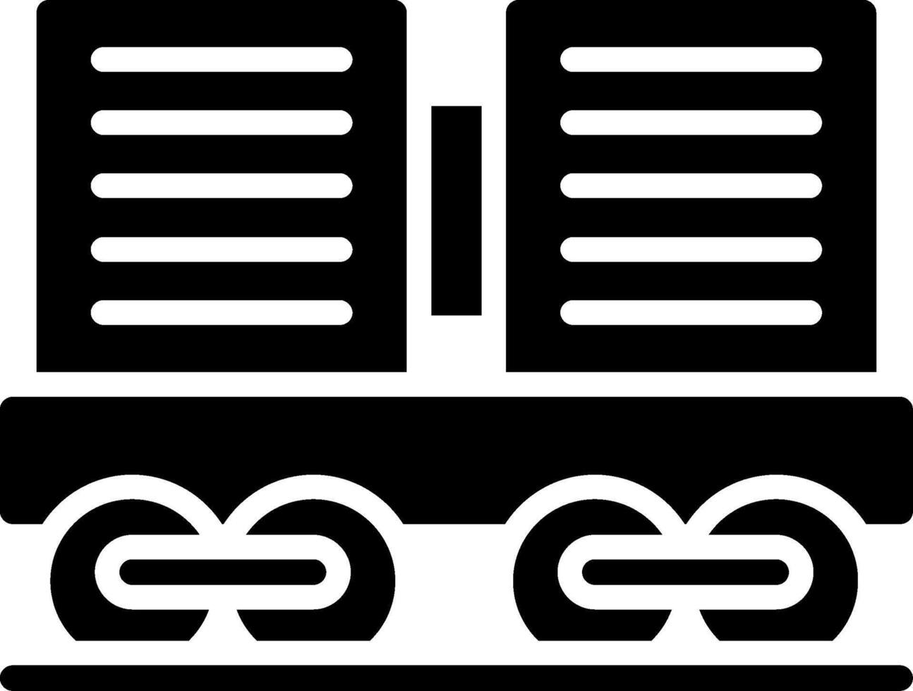 Cargo Train Glyph Icon Design vector