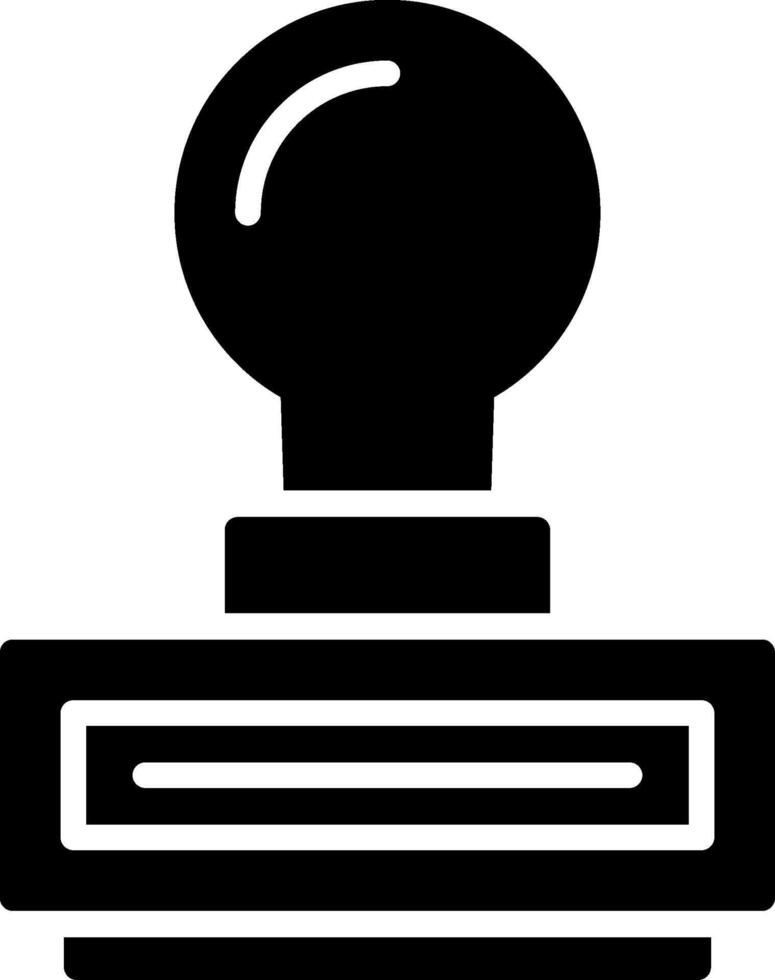 Stamp Glyph Icon Design vector