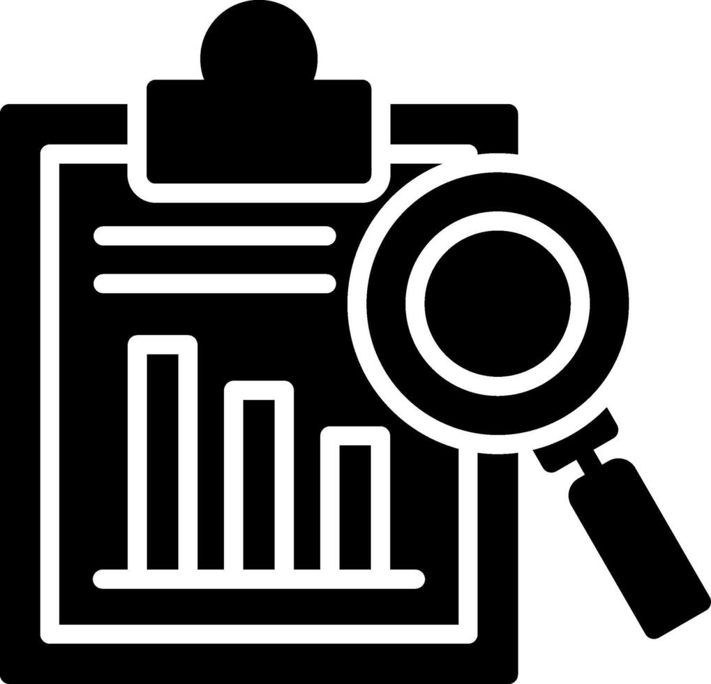 Analysis Glyph Icon Design vector