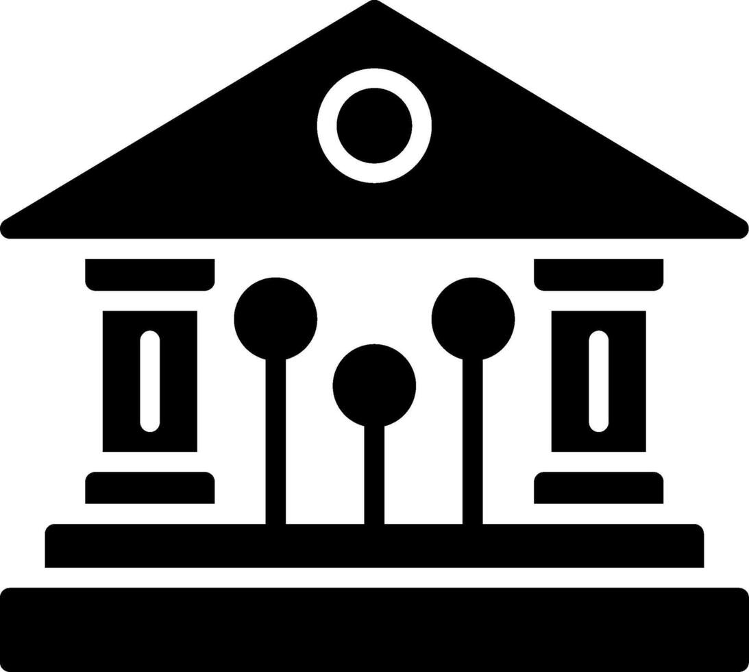 Bank Glyph Icon Design vector