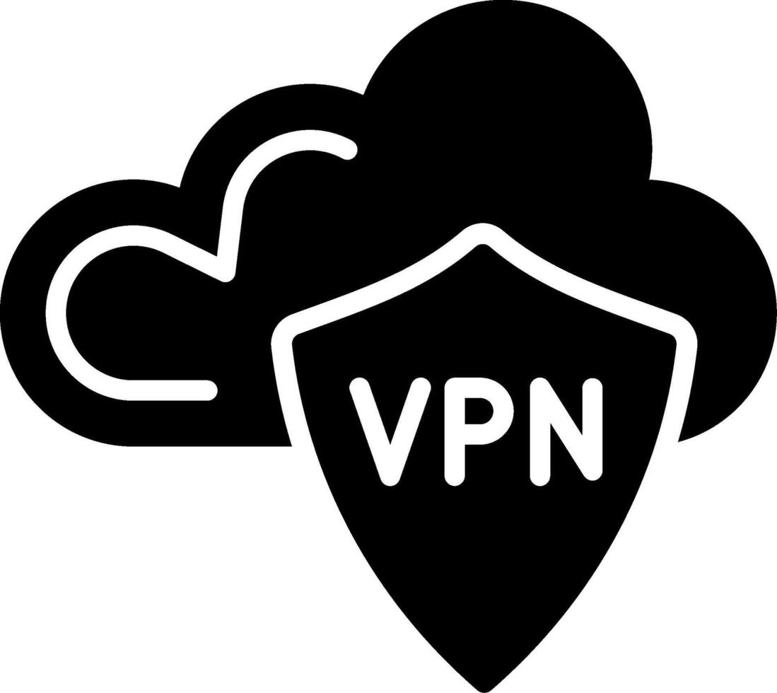 Virtual Private Network Glyph Icon Design vector