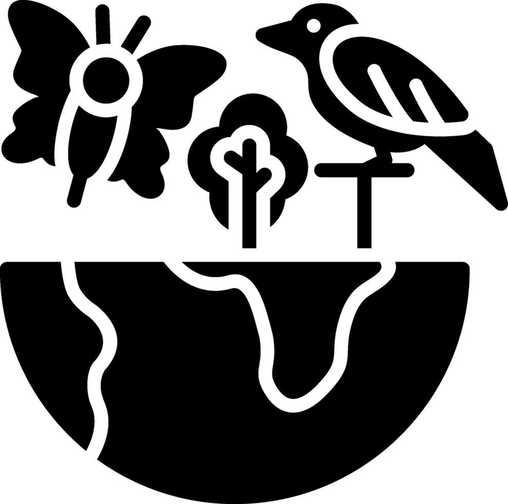 Biodiversity Glyph Icon Design vector