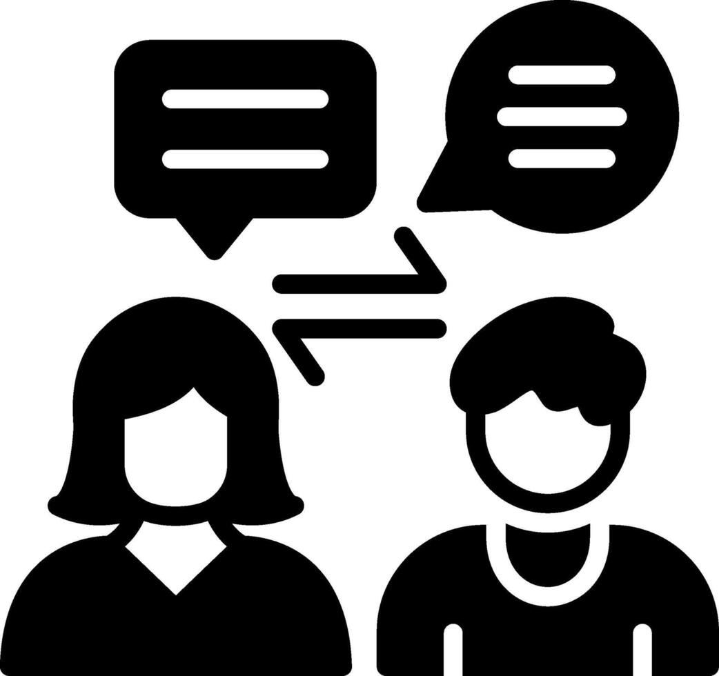 Communication Glyph Icon Design vector