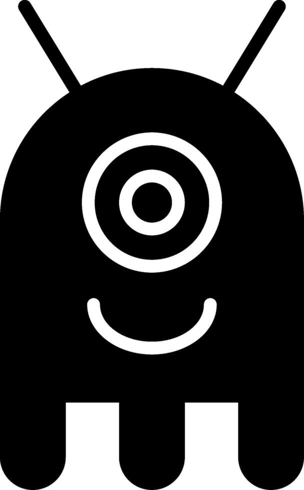 Extraterrestrial Glyph Icon Design vector