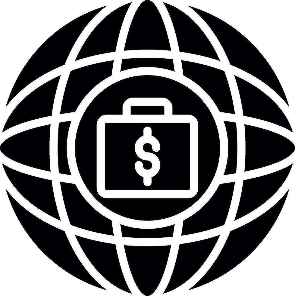 Global Glyph Icon Design vector