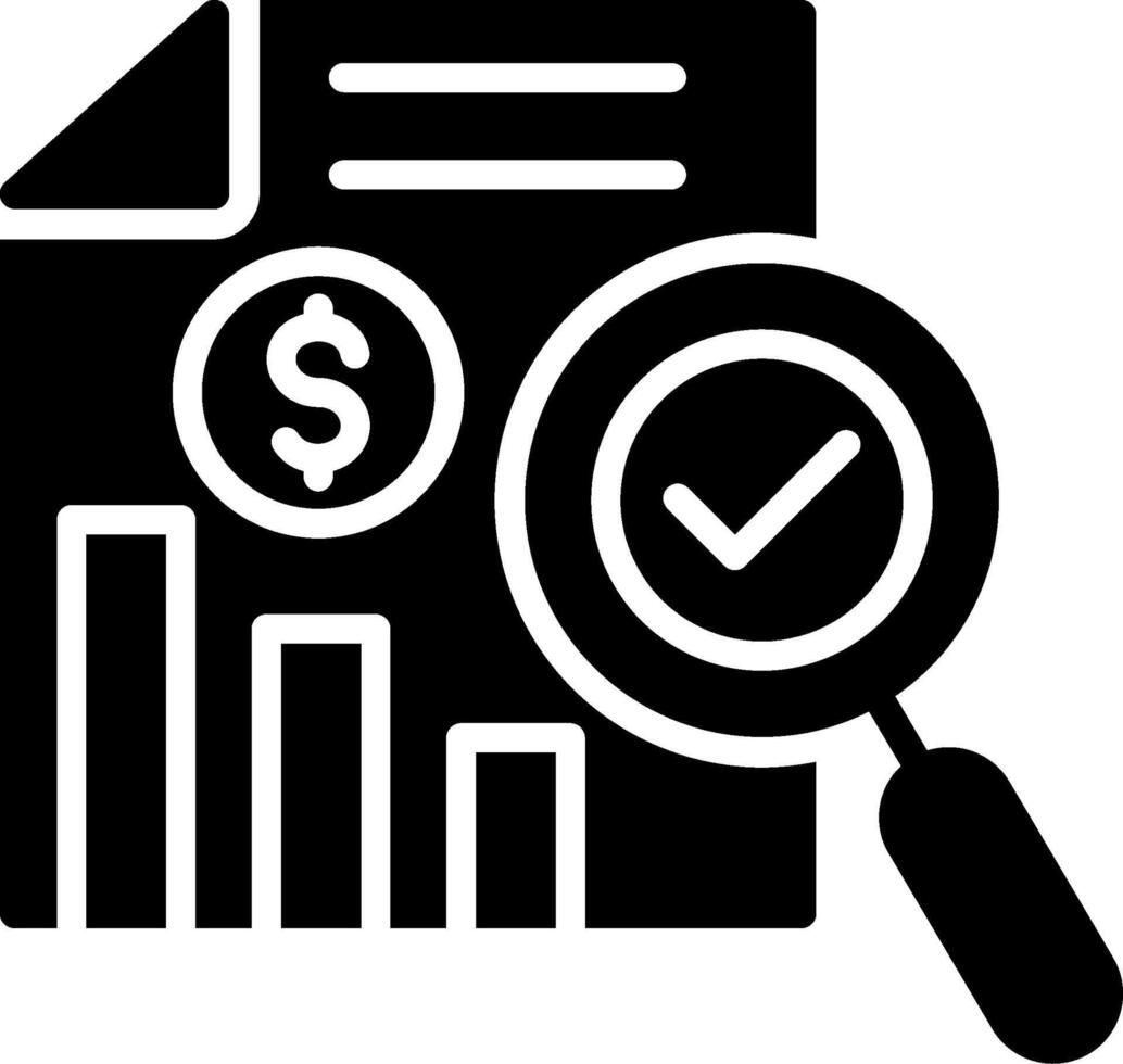 Verification Glyph Icon Design vector