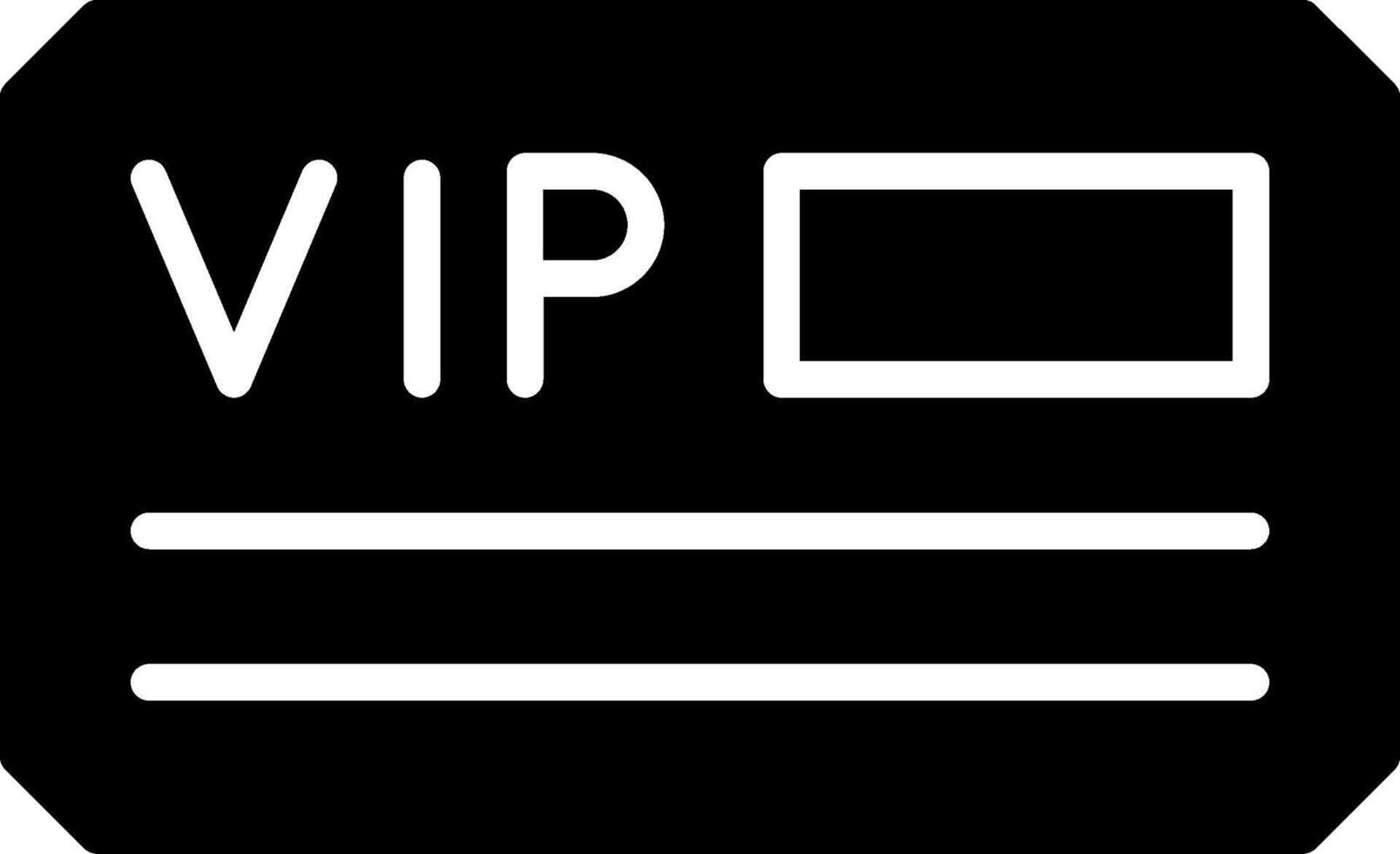 Vip Card Glyph Icon Design vector