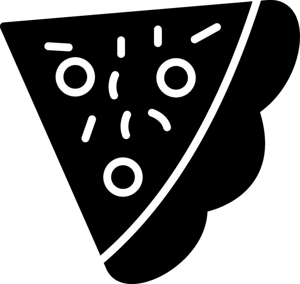 Pizza Glyph Icon Design vector