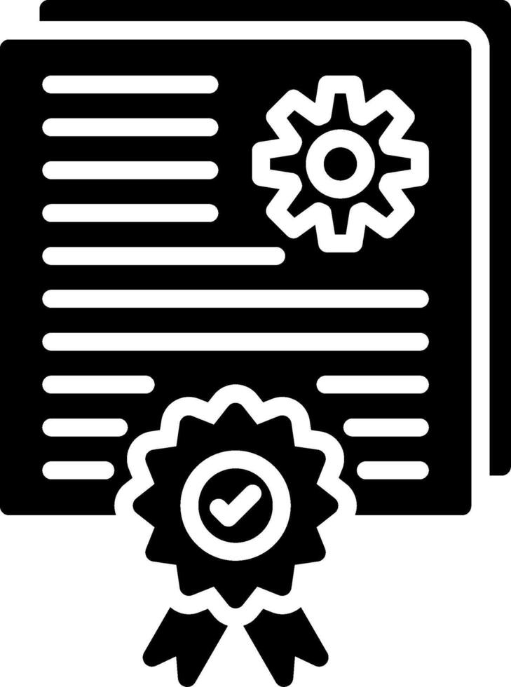 Quality Control Glyph Icon Design vector