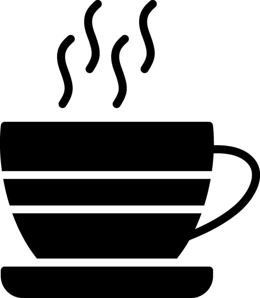 Coffee Cup Glyph Icon Design vector
