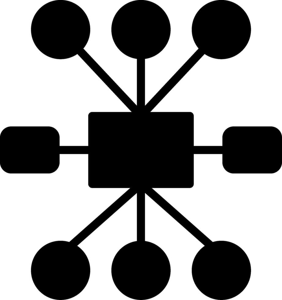 Hierarchy Glyph Icon Design vector
