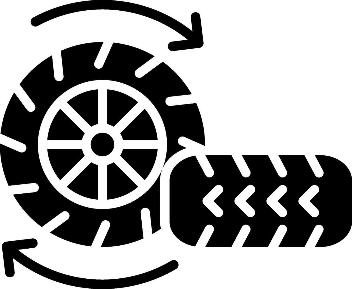 Tire Glyph Icon Design vector