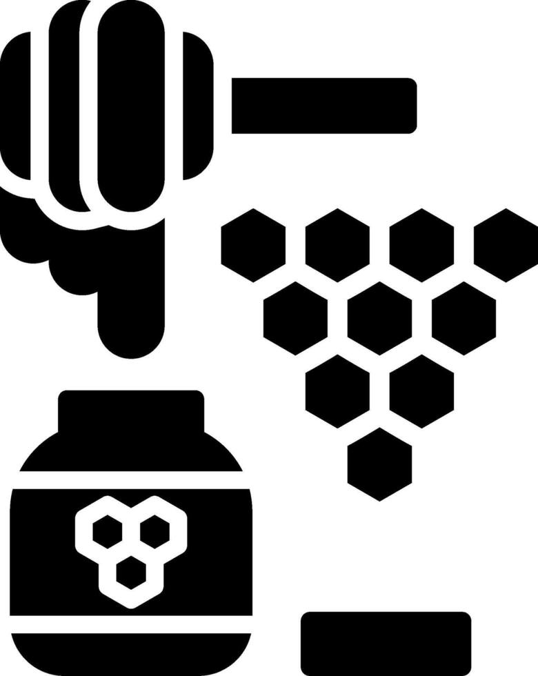 Honey Glyph Icon Design vector