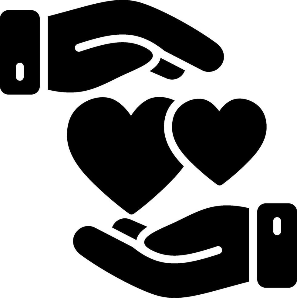 Charity Glyph Icon Design vector