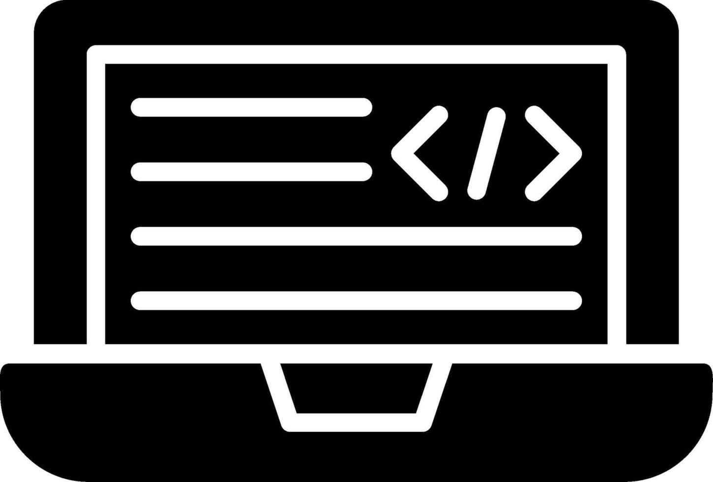 Programming Glyph Icon Design vector