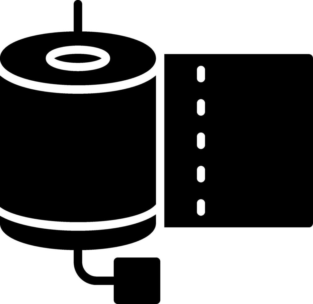 Toilet Paper Glyph Icon Design vector