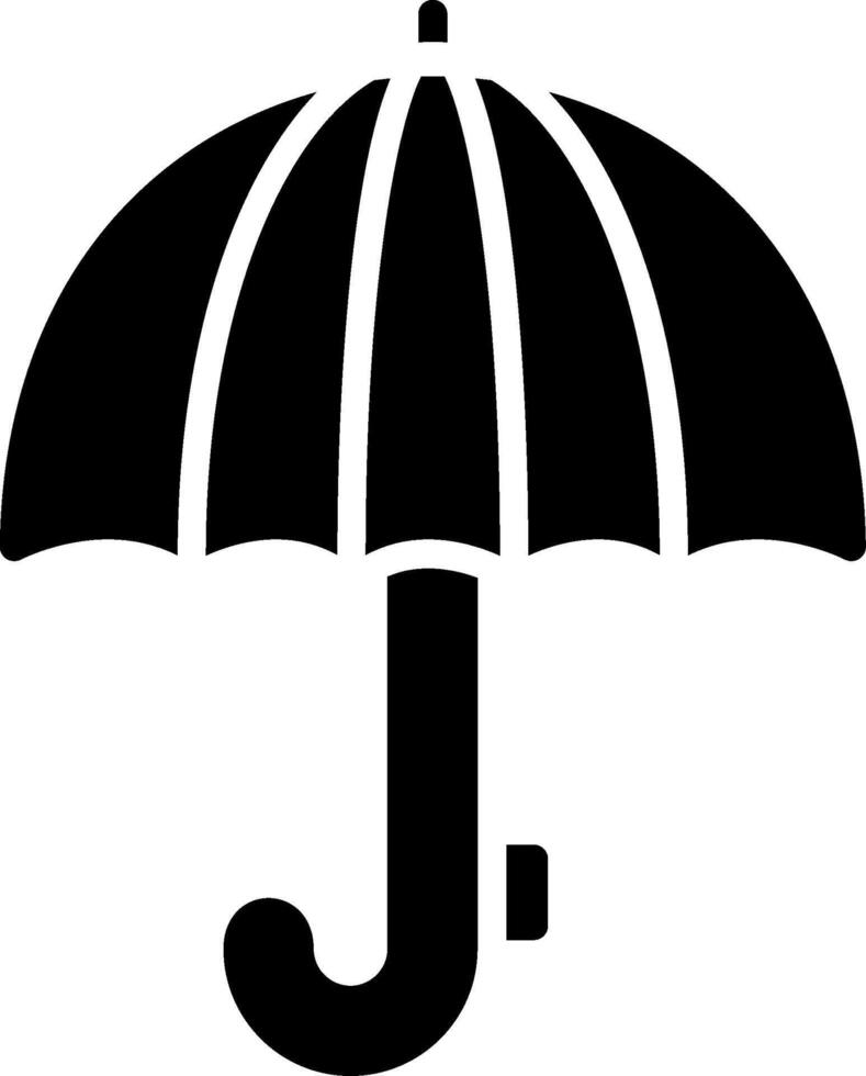 Umbrella Glyph Icon Design vector