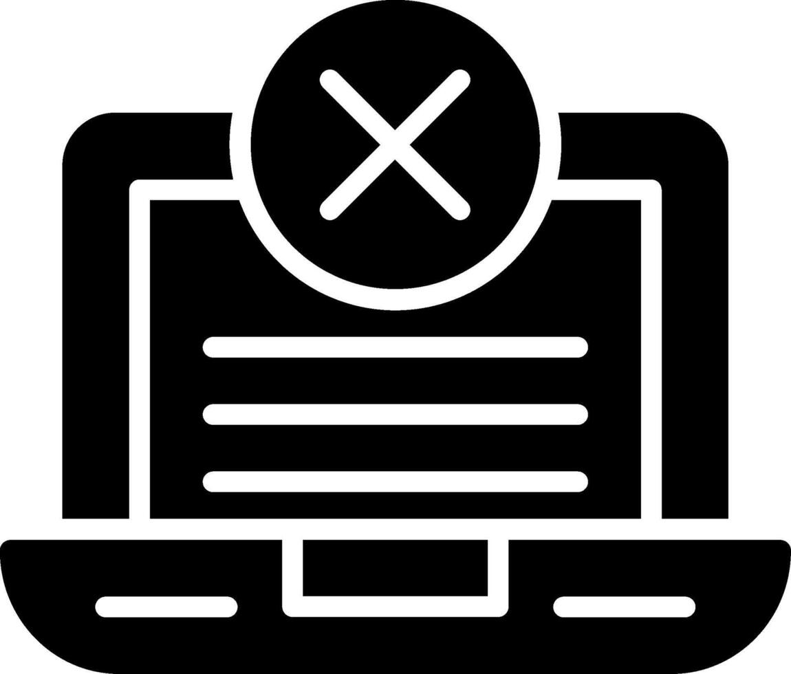 Access Denied Glyph Icon Design vector