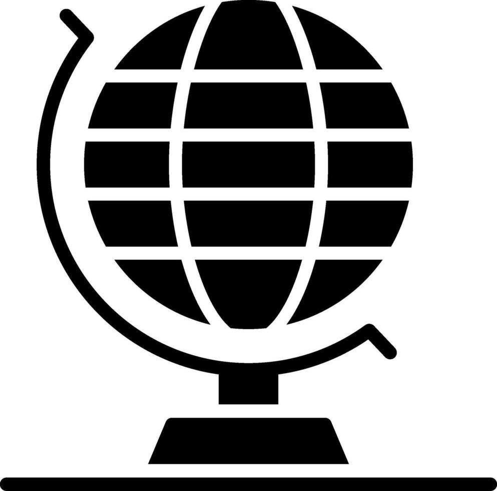 Globe Glyph Icon Design vector