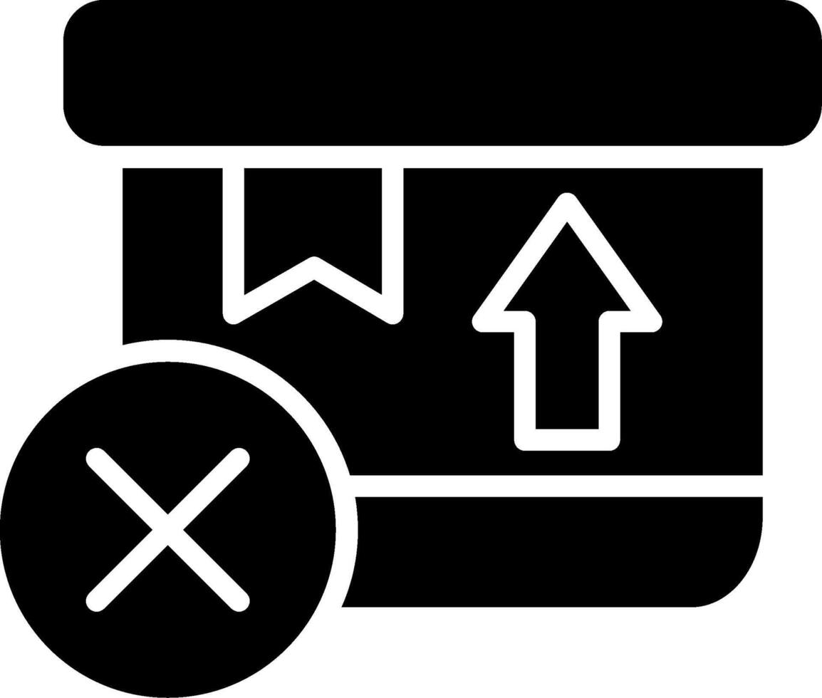 Cancel Glyph Icon Design vector