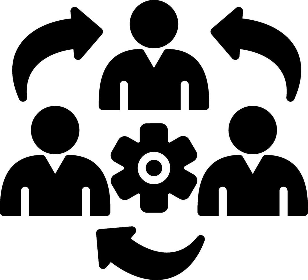 Coordination Glyph Icon Design vector