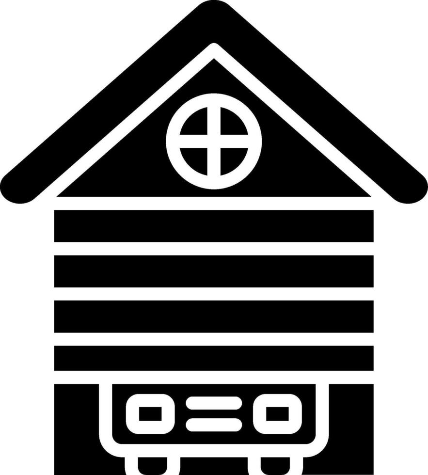 House Garage Glyph Icon Design vector