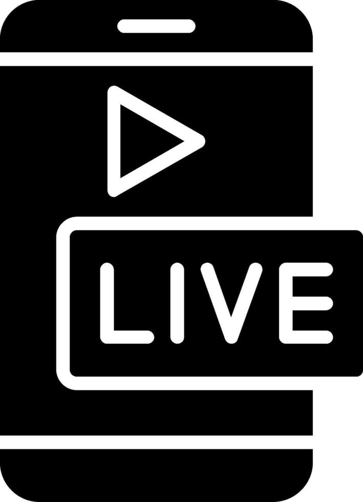 Live Glyph Icon Design vector