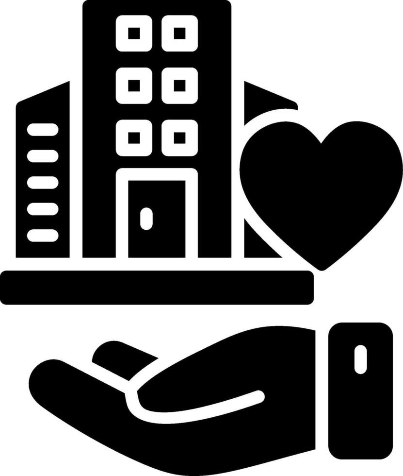 Property Glyph Icon Design vector