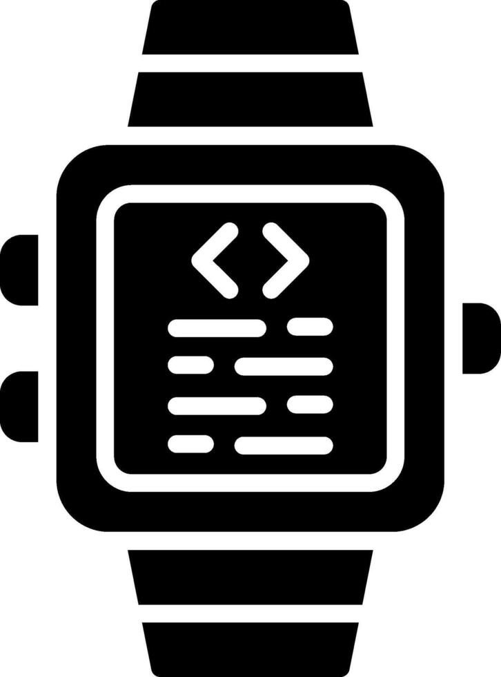 Smartwatch Glyph Icon Design vector