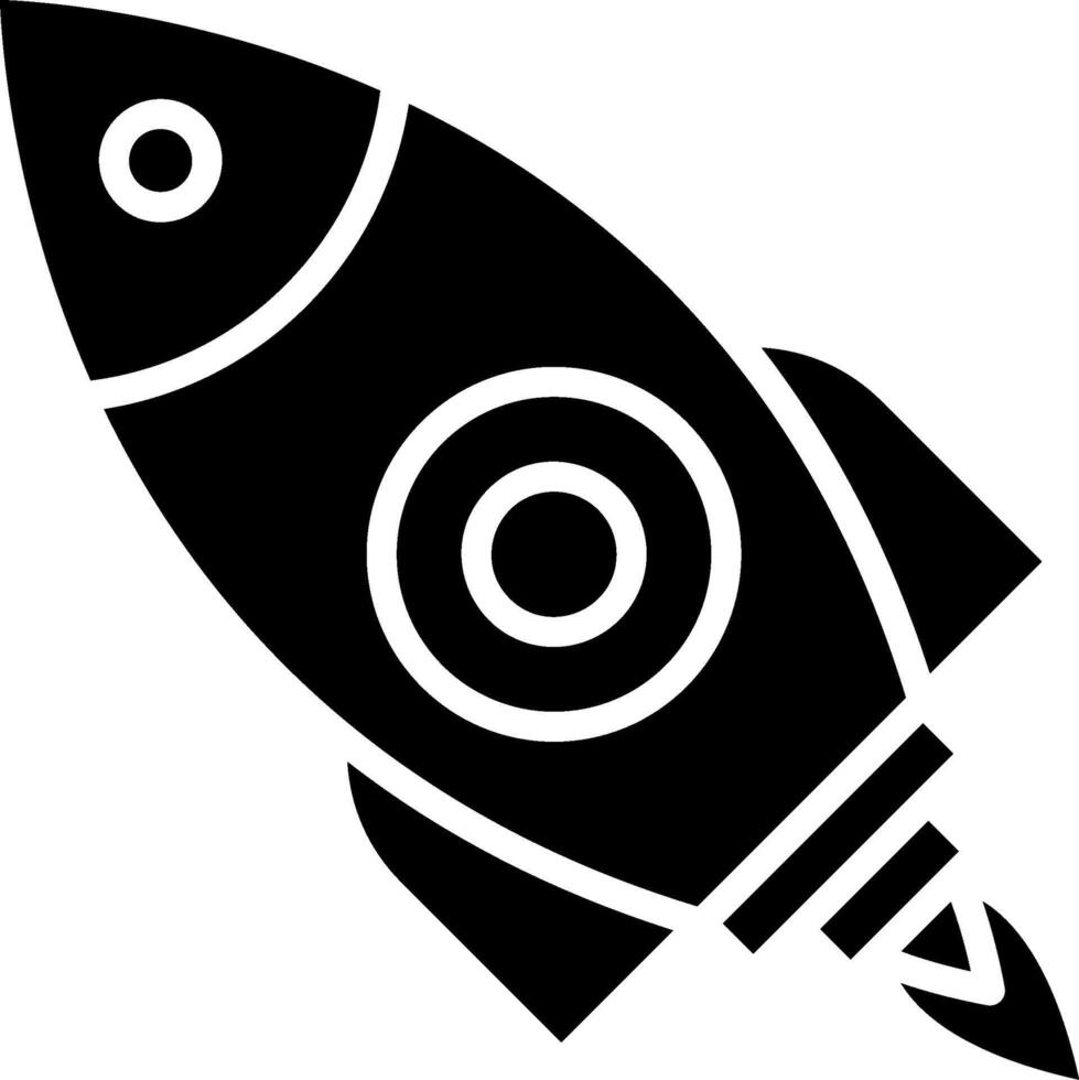 Rocket Glyph Icon Design vector