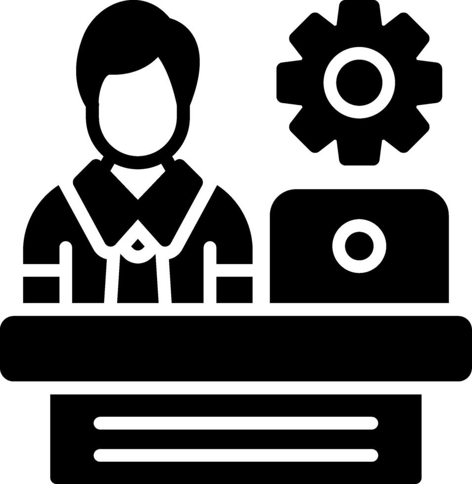 Administrator Glyph Icon Design vector