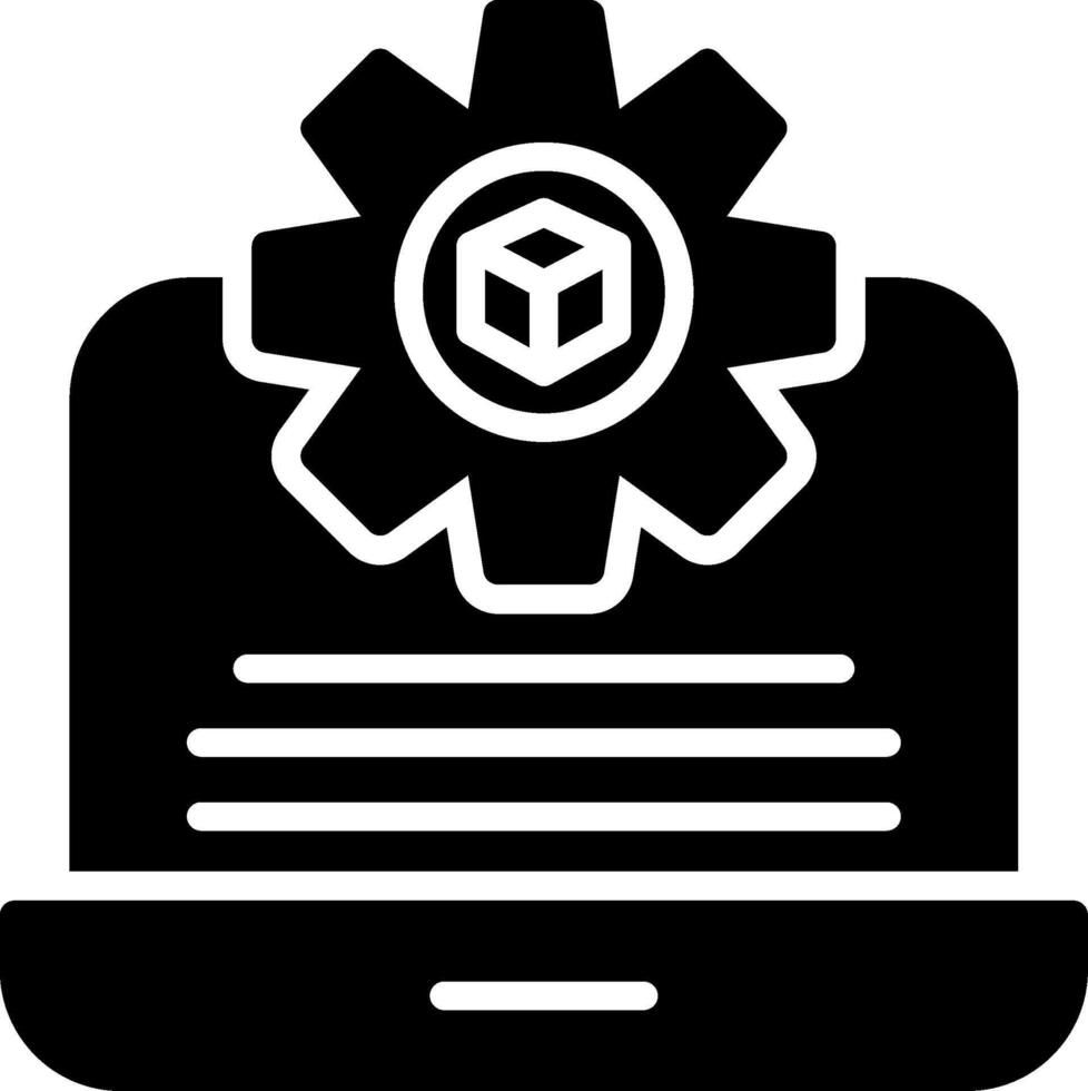 Simulation Glyph Icon Design vector