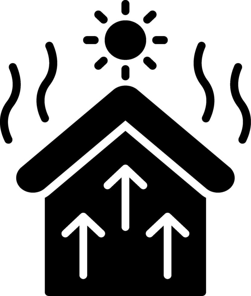 Thermal Insulation Glyph Icon Design vector