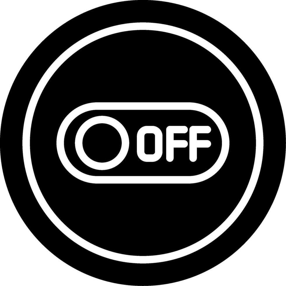 Off Glyph Icon Design vector