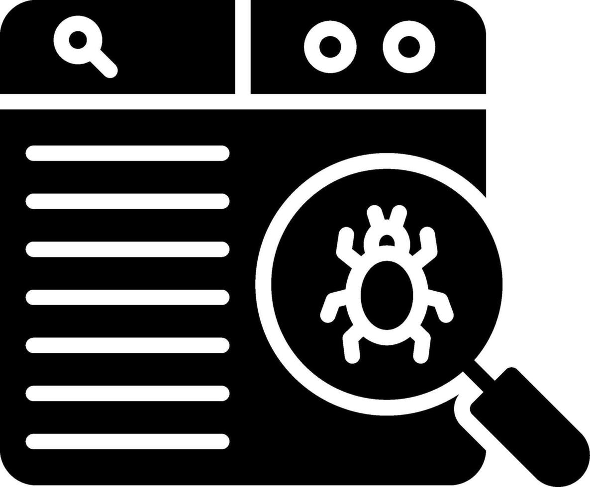 Virus Scan Glyph Icon Design vector