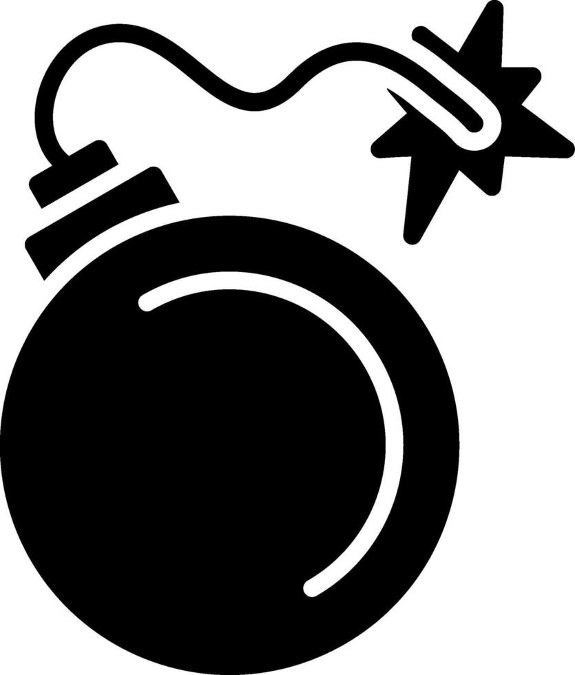 Danger Glyph Icon Design vector