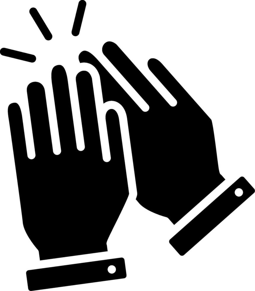 Clap Glyph Icon Design vector