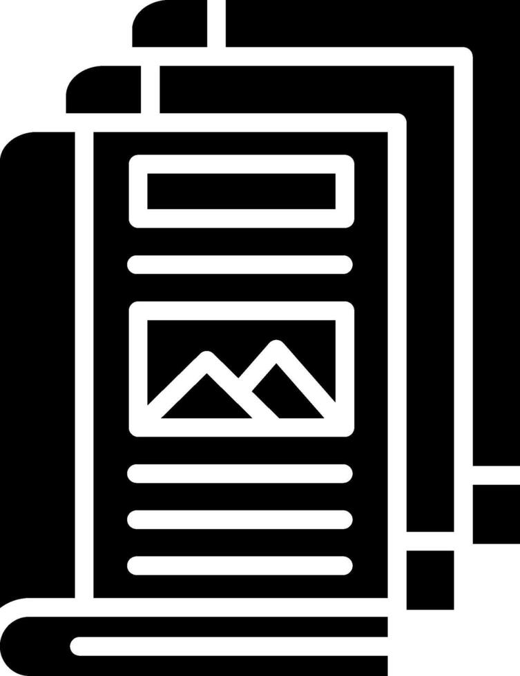 Books Glyph Icon Design vector