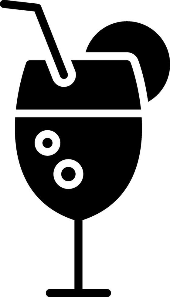 Cocktail Glyph Icon Design vector