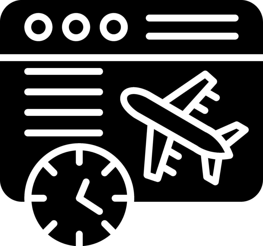 Delayed Glyph Icon Design vector