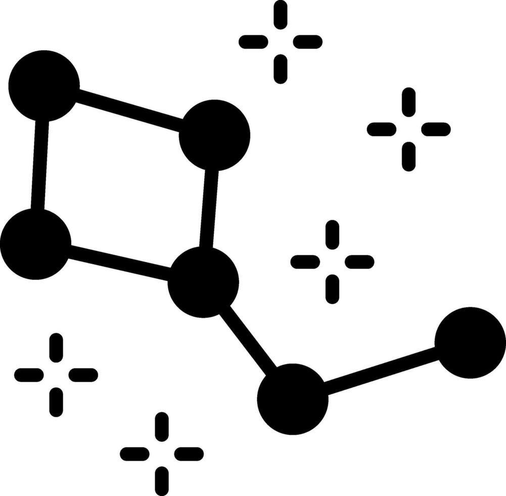 Constellation Glyph Icon Design vector