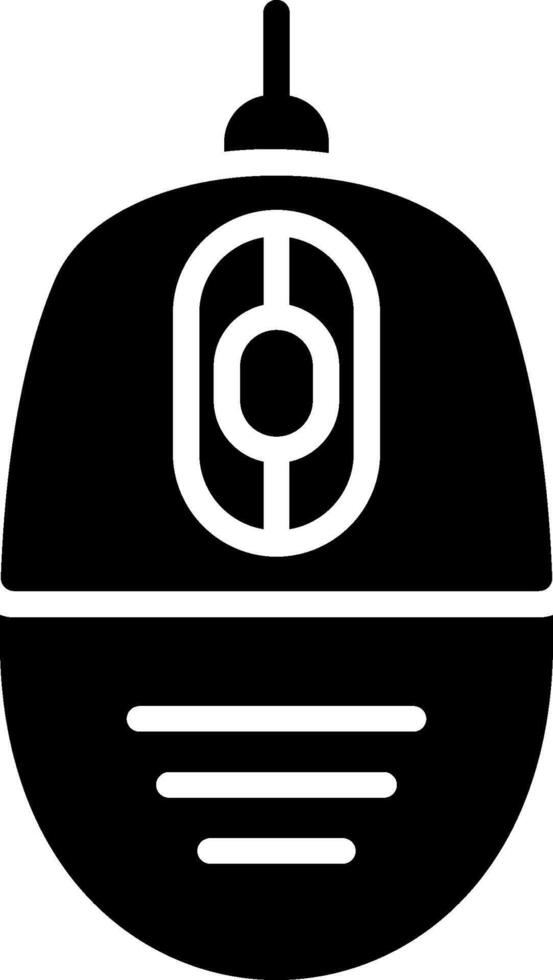 Computer Mouse Glyph Icon Design vector
