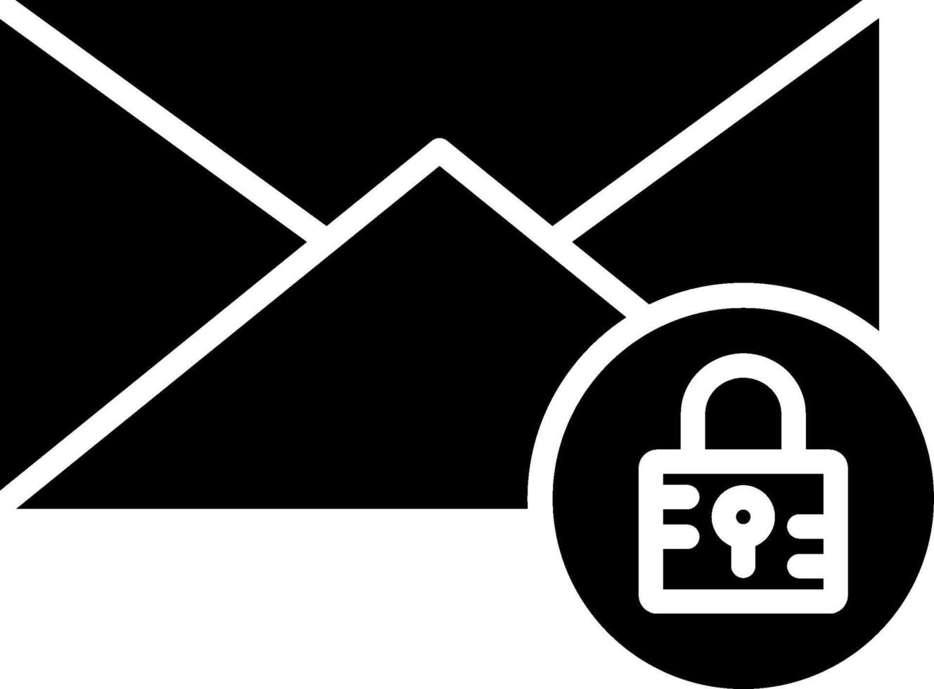 Lock Glyph Icon Design vector