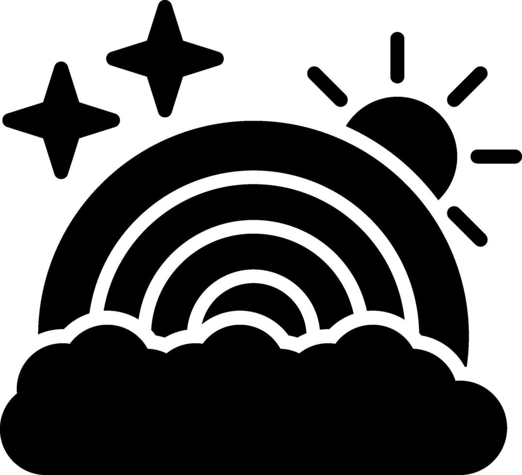 Rainbow Glyph Icon Design vector