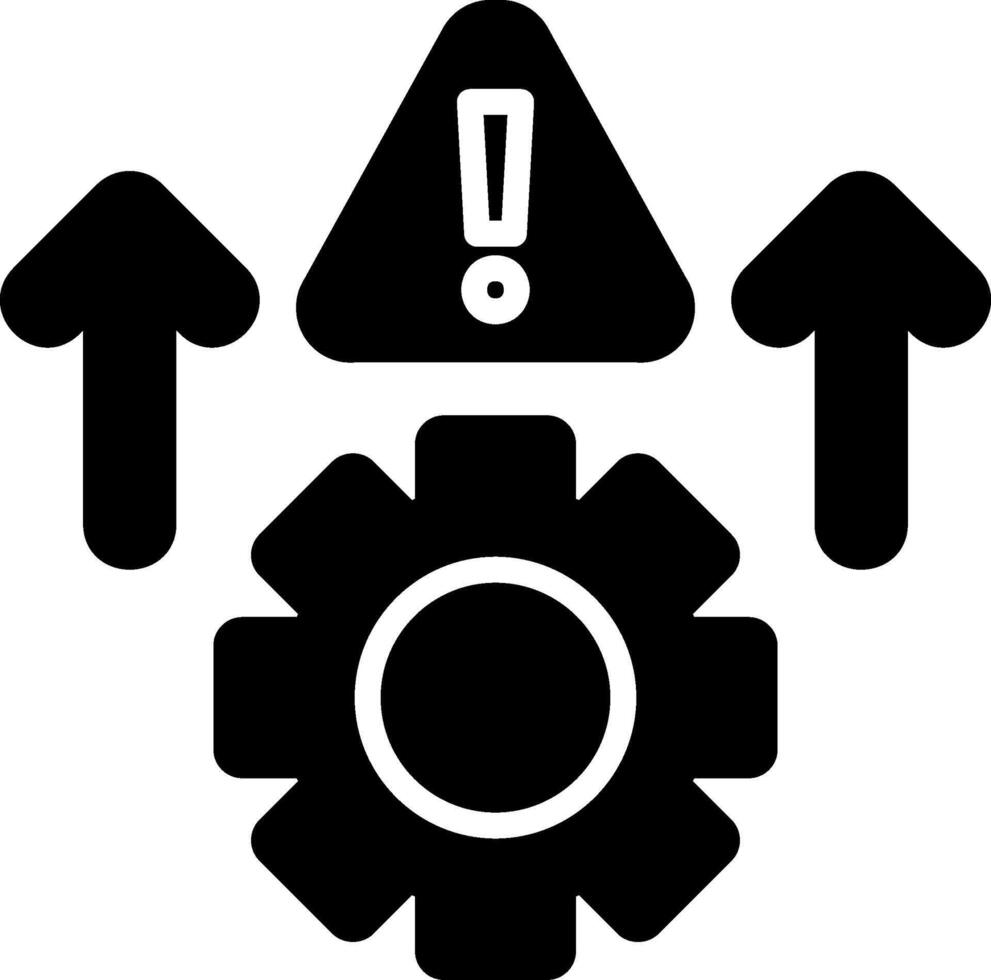 Risk Glyph Icon Design vector