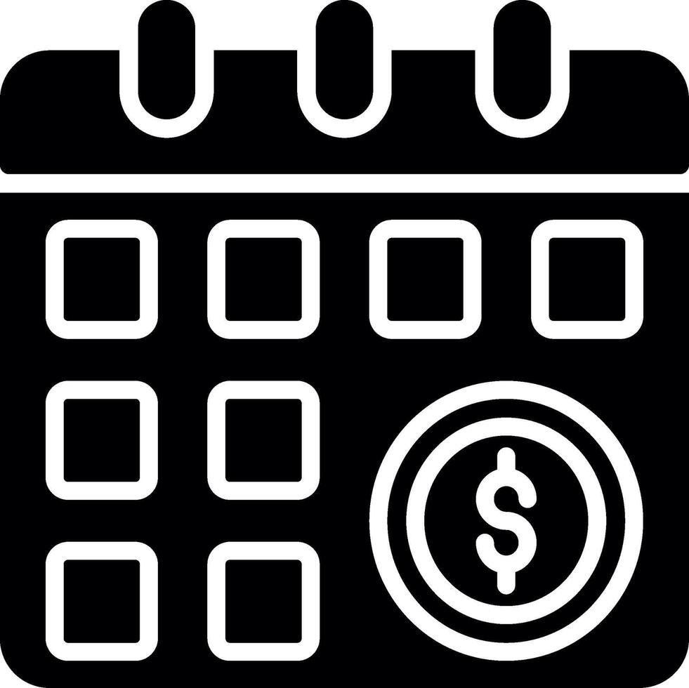 Schedule Glyph Icon Design vector