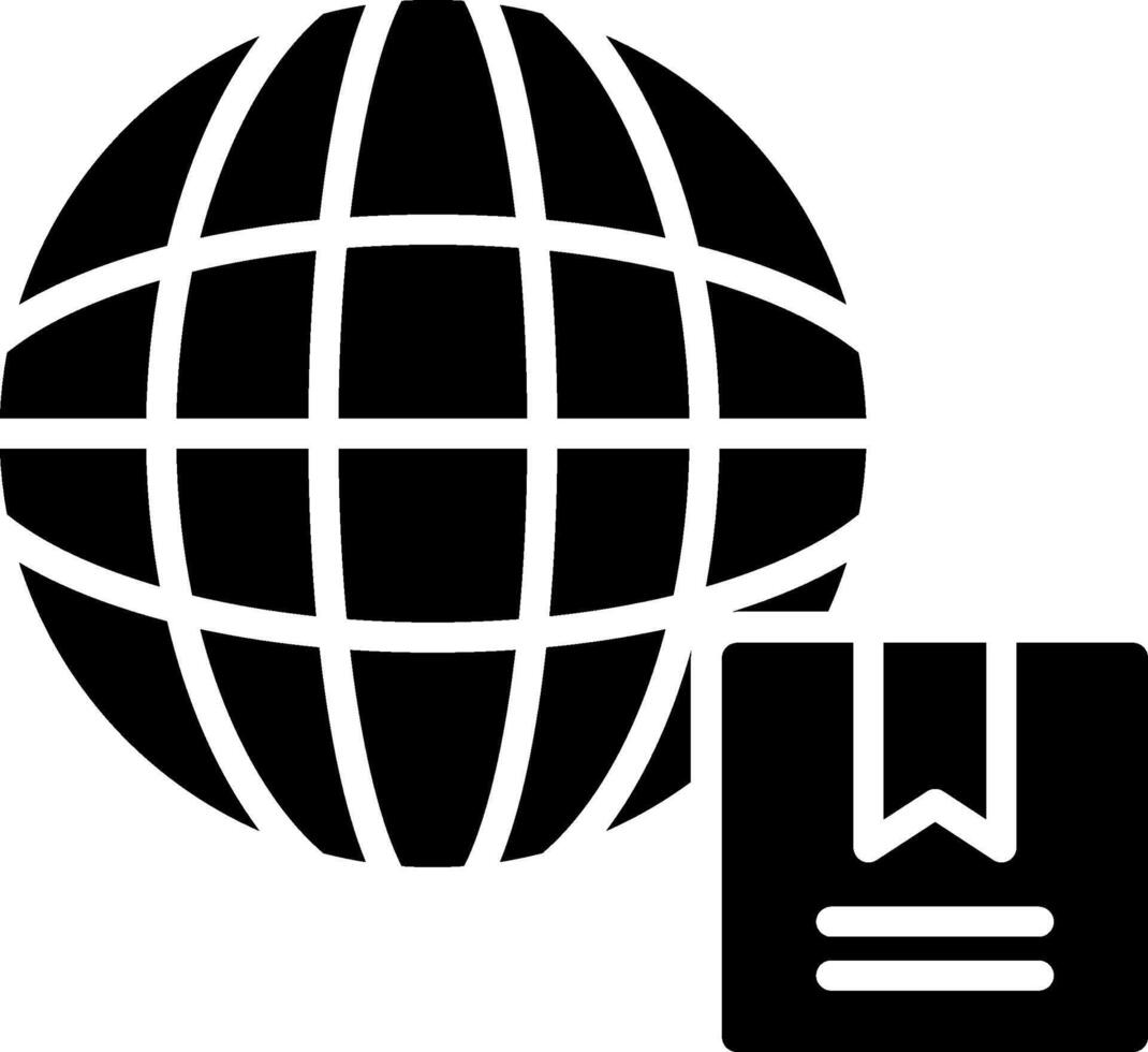 Global Delivery Glyph Icon Design vector