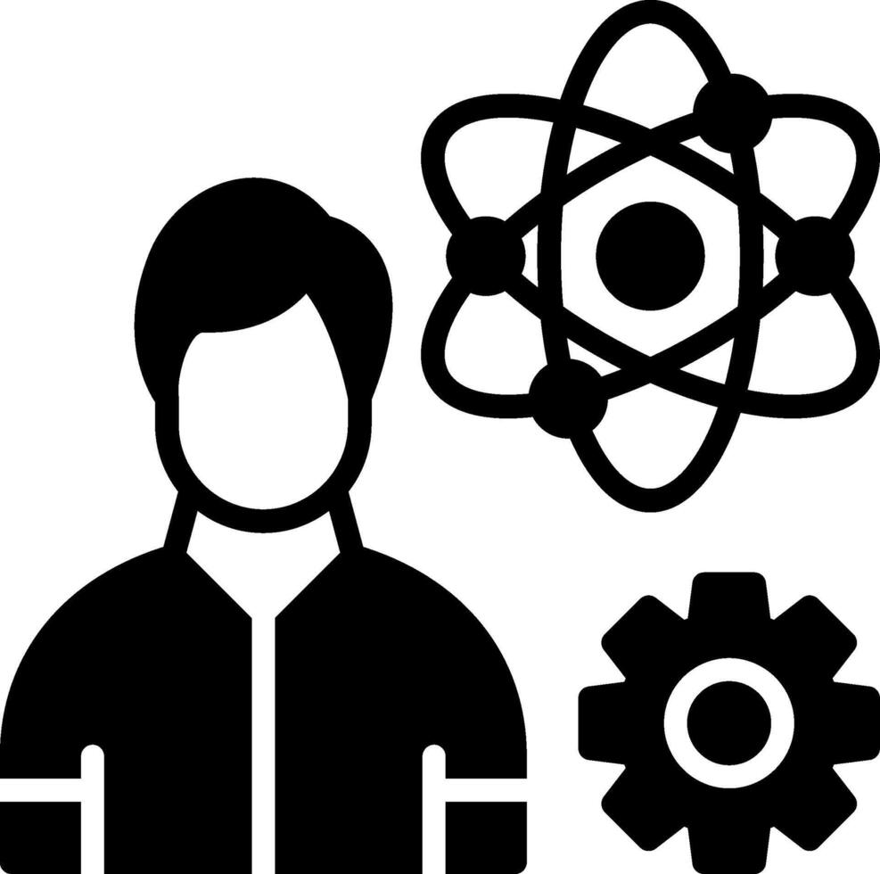 Genius Glyph Icon Design vector